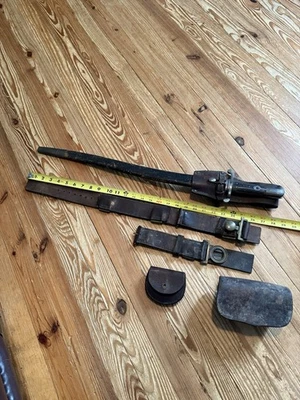 Maravillosa Caja Hebilla Británica Sable Bayoneta Importación Confederada Marcada Guerra Civil Foto 1 de 4