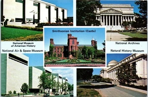Washington D.C. Berühmte Museen, Die Sammlerserie von Silberne Postkarte - Bild 1 von 2