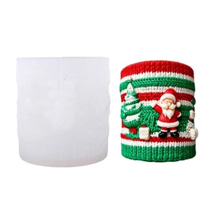 Christmas Embossed Cylinder Silicone Mold Multipurpose Silicone Mold For - Picture 1 of 8