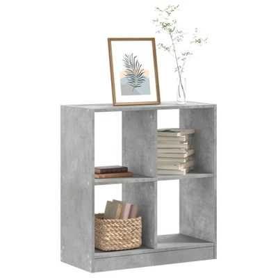 Librería Hormigón Gris 68.5x32x75cm Madera de Ingeniería 4 Compartimentos Estante Almacenamiento Foto 1 de 4