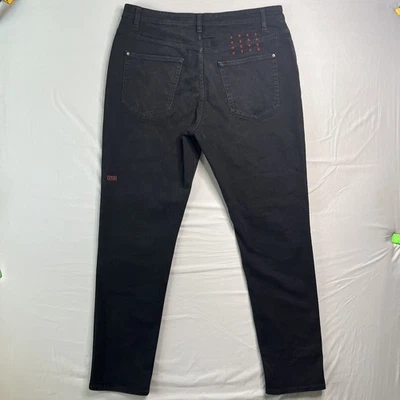 Мужские джинсы Ksubi размер 36x30 Wolfgang черная джинсовая ткань узкие на пуговицах эластичные *ЧИТАЙТЕ - Изображение 1 из 4