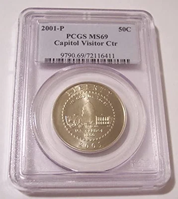 2001 P Capitol Visitor Commemorative Half Dollar MS69 PCGS - Image 1 of 2