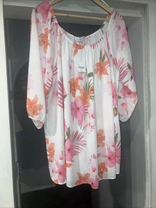 Bnwt Evans Floral Blouse Size 22 - Picture 1 of 7