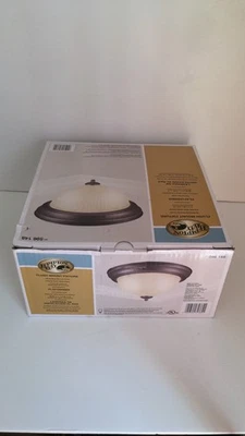 11 in. Montaje empotrado de bronce frotado con aceite de 2 luces Foto 1 de 3