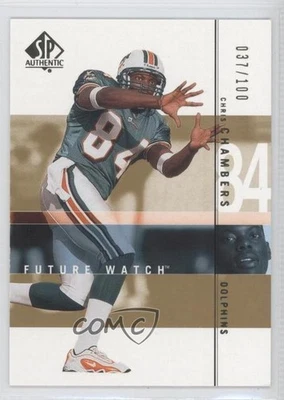 2001 SP Authentic Future Watch Gold /100 Chris Chambers #107 Rookie RC - Image 1 of 2
