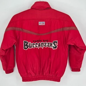 Vintage Tampa Bay Buccaneers Men Medium NFL Pro Line Logo Athletic Bomber Jacket - Picture 1 of 7