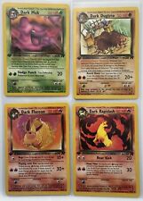 2000 Pokémon - Lot Of 4 - 1st Edition Dark Dugtrio Flareon Muk Rapidash - NM