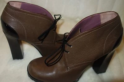 Zapatos Studio Pollini - Botín al tobillo de cuero marrón oscuro talla 40 nuevo Foto 1 de 4