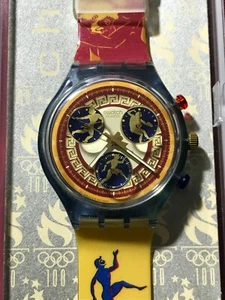 Orologio SWATCH Chrono KALOS (SCZ104)-NUOVO/NOS-complet.funz.! BEI COLORI - Picture 1 of 4
