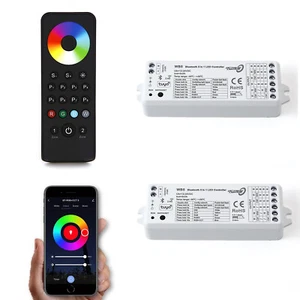 Teléfono Bluetooth iOS Android RGB LED Par de módulos de cambio de color y control remoto de 4 zonas - Imagen 1 de 12
