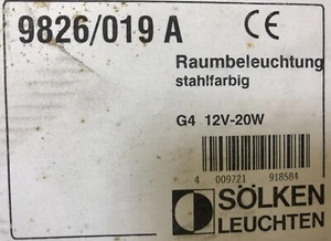RADIADOR SÖLKEN 9826/019A acero sistema ferroviario swing 12V LUZ HALÓGENA - Imagen 1 de 2
