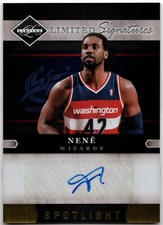 2011/12 Panini Limited #27 NENE SIGNATURES GOLD SPOTLIGHT Autograph Auto #01/10