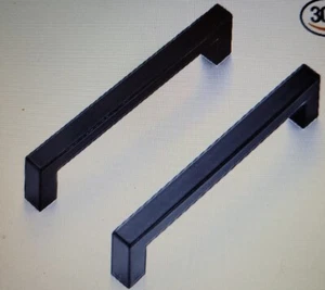 Ravinte confezione da 20 maniglie quadrate per armadio da 5 pollici tiracassetto nero opaco NUOVE - Foto 1 di 6