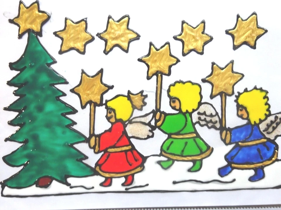 Gabis Window Color Bilder Deko Weihnachten - Engel - viele verschiedene Bilder - - Bild 1 von 1