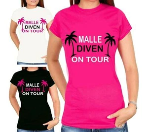 CAMISETA DIVERTIDA MALETA DE FIESTA MUJER CAMISETA MALLA JGA MALLORCA - Imagen 1 de 5