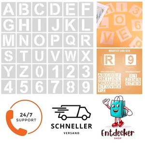 Wiederverwendbare Buchstaben- und Zahlen-Schablonen aus langlebigem Kunststoff - Bild 1 von 1
