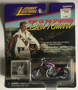 KING OFTHE STUNTMEN EVEL KNIEVEL CAESAR'S PALACE CYCLE JOHNNY LIGHTNING 1998 NEW - Picture 1 of 2