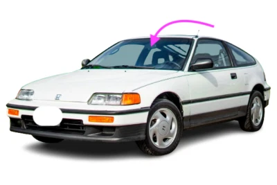 Se adapta a: Honda Civic CRX 1988-1991 2 puertas cupé parabrisas delantero vidrio Foto 1 de 4