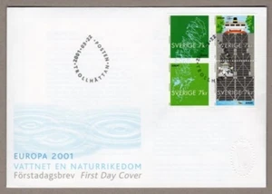 Schweden 2001 Europa cept - Boote, Schiffe FDC (Nennwertpreis) - Bild 1 von 1