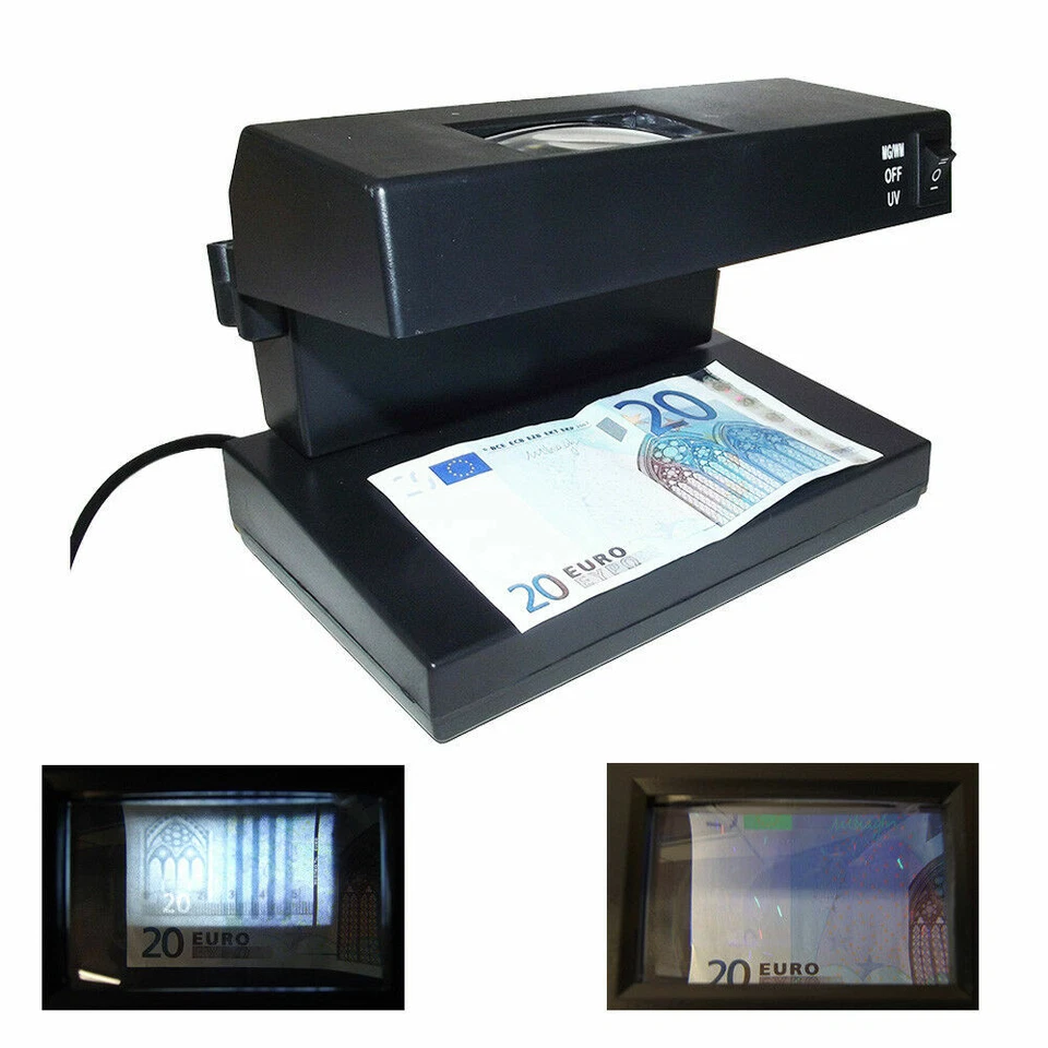 x Rilevatore Banconote False Money Detector Negozio Sicurezza Rileva Soldi cir - Immagine 1 di 1