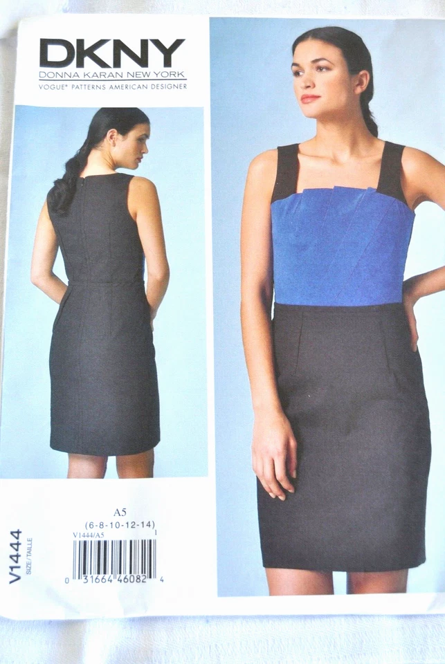 Schnittmuster Vogue DKNY 1444 Gr. 6 - 14 Kleid Cocktailkleid neu - Bild 1 von 2