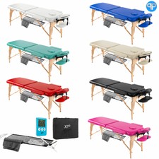 LETTINO DA MASSAGGIO LETTINI PER MASSAGGI ESTETICA 2 ZONE LEGNO PORTATILE