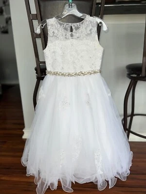 Vestido de Comunión Joan Calabrese Blanco Usado Talla 7 Foto 1 de 4