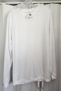Augusta NWT Men's White Long Sleeve 100% Polyester Sport Top Size M - Picture 1 of 3