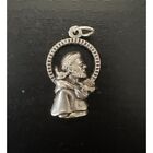 St Francis of Assisi Medallion Pendant Fob Patron Saint Of Animals Made In Italy