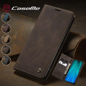 Slim Leather Wallet Case Flip Cover for Xiaomi Redmi Note8/9s/10s/11s/12s/13 Pro - Picture 1 of 25