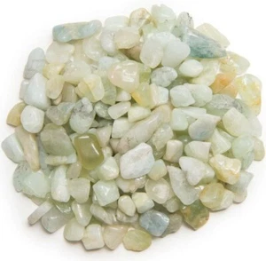 6 Pfund Aquamarin Trommelsteine - Klasse 2 - XXSmall - Großpackung Handwerk Steine Reiki - Bild 1 von 1