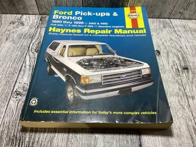 Ford Pick-Ups & Bronco 1980-1996 Haynes Repair Manual No. 36058 - Image 1 of 4