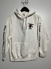 Phora Men Hoodie Medium Floral Yours Truly Graphic Rose I Think I Love You 1207