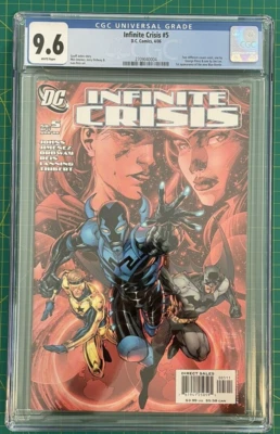 DC Infinite Crisis 5 2006 CGC 9.6 WP 1st Jamie Reyes Blue Beetle - Jim Lee Cover - Image 1 of 3