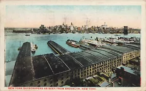 POSTCARD New York Skyscrapers as seen from Brooklyn, NY - Picture 1 of 2