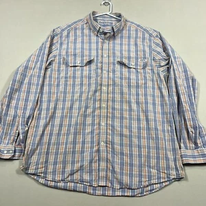 RM Williams Button Down Shirt Plaid Long Sleeve Cotton Mens 3XL Flawed - Picture 1 of 14