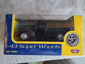 Motor Max 1:43 Super Wheels 1941 Plymouth Pickup No. 73401 Black NIB - Picture 1 of 2