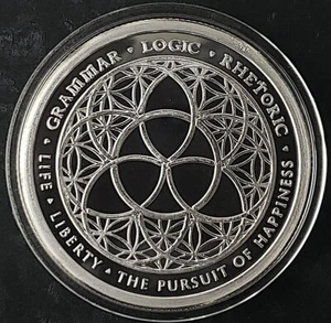 5 OZ .999 PURE SILVER SHIELD PROOF 2013 TRIVIUM COA BOX ROUND COIN WASTWEET - Picture 1 of 4