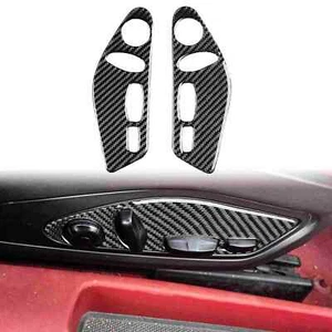 Soft Carbon Fiber Seat Adjust Button Panel Trim for Porsche 911 992 2019-2023 - Picture 1 of 5