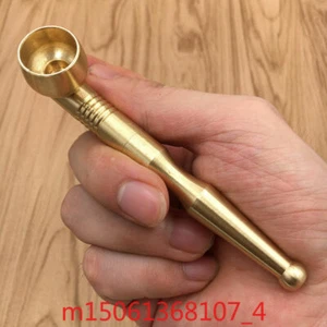 Pure Copper Small Pipe Vintage Dry Tobacco Pipe Stick Portable - Picture 1 of 11