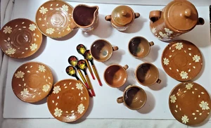 Vintage Hand Made Artespana Teeservice Service für 6 Spanien glasierte Keramik selten - Bild 1 von 12