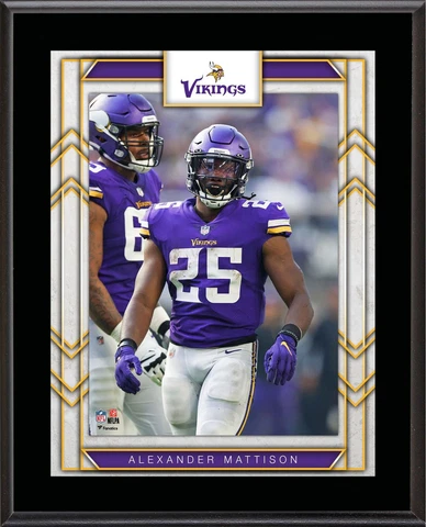Alexander Mattison Minnesota Vikings 10.5" X 13" Player Plaque Cover