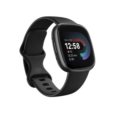 810038858715 Fitbit Versa 4 Digital Touchscreen Graphit GPS FitBit - Bild 1 von 4