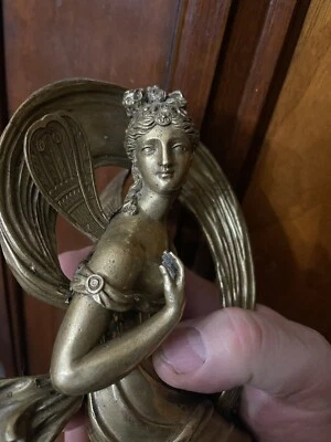 Antique Period French Ormolu Gilded Bronze Empire Bronze Psyche Fairy Clock Part - Image 1 of 4