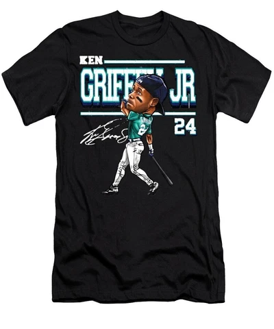 Ken Griffey Jr Signature Cotton Black Classic T-Shirt Gift For Fans Baseball Cover