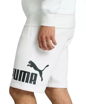 Puma MEN BIG FLEECE LOGO SHORTS 10" WHITE/BLACK Size 4XLT NEW - Image 1 of 3