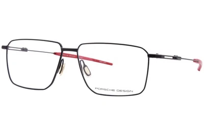 Gafas para hombre Porsche Design P8779 A000 negras/rojas borde completo forma cuadrada 58 mm Foto 1 de 4