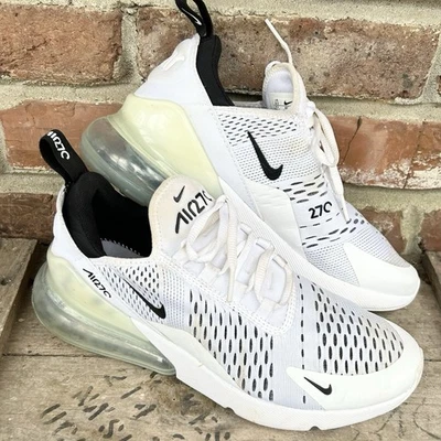 Nike Air Max 270 Tenis Zapatos Para Mujer Talla 8.5 Blanco Negro AH6789-100 Correr Foto 1 de 4