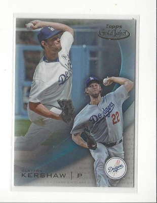 2016 Topps Gold Label Class 2 Blue #22 Clayton Kershaw Dodgers - Image 1 of 2