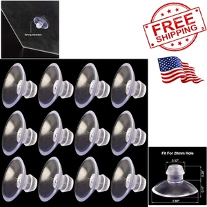 30 Pack 20mm Suction Cups for Glass Table Tops, Rubber Transparent Anti-Colli... - Picture 1 of 8